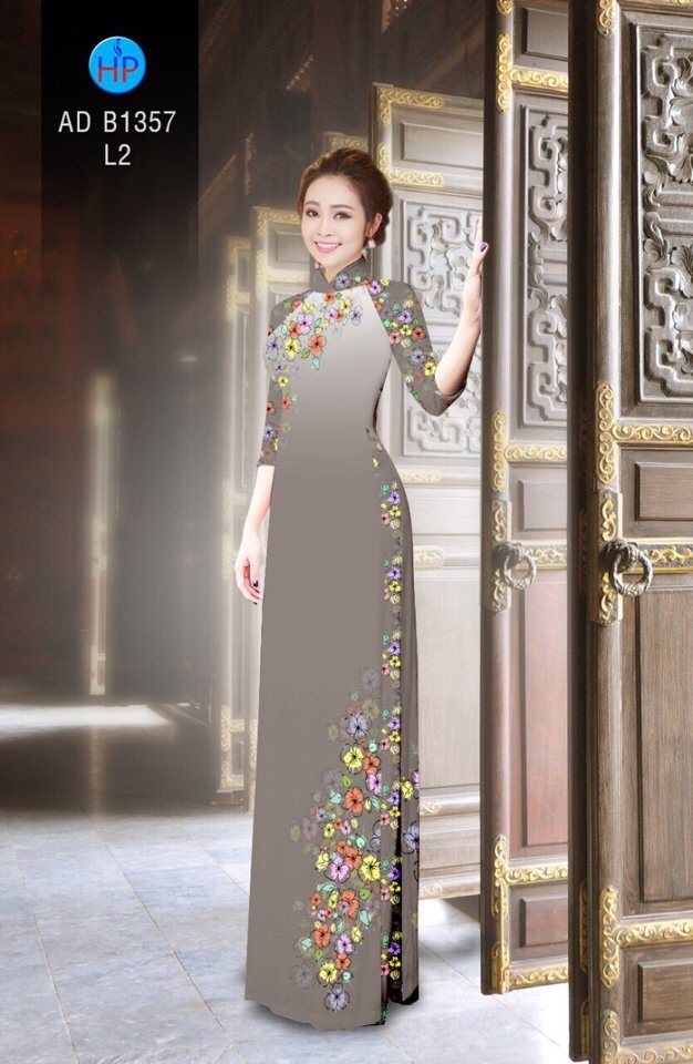 Vải áo dài hoa trên dưới AD B1357 - Ảnh 13