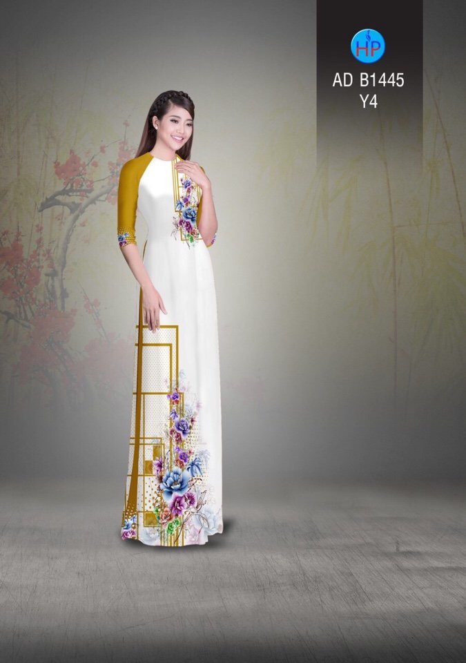 Vải áo dài hoa trên dưới AD B1445 - Ảnh 16