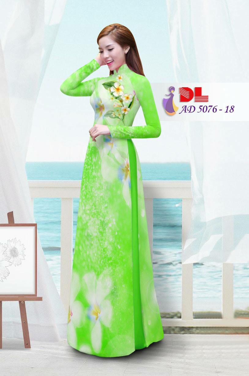 Vải áo dài hoa sứ DLAD-5076 - Ảnh 13