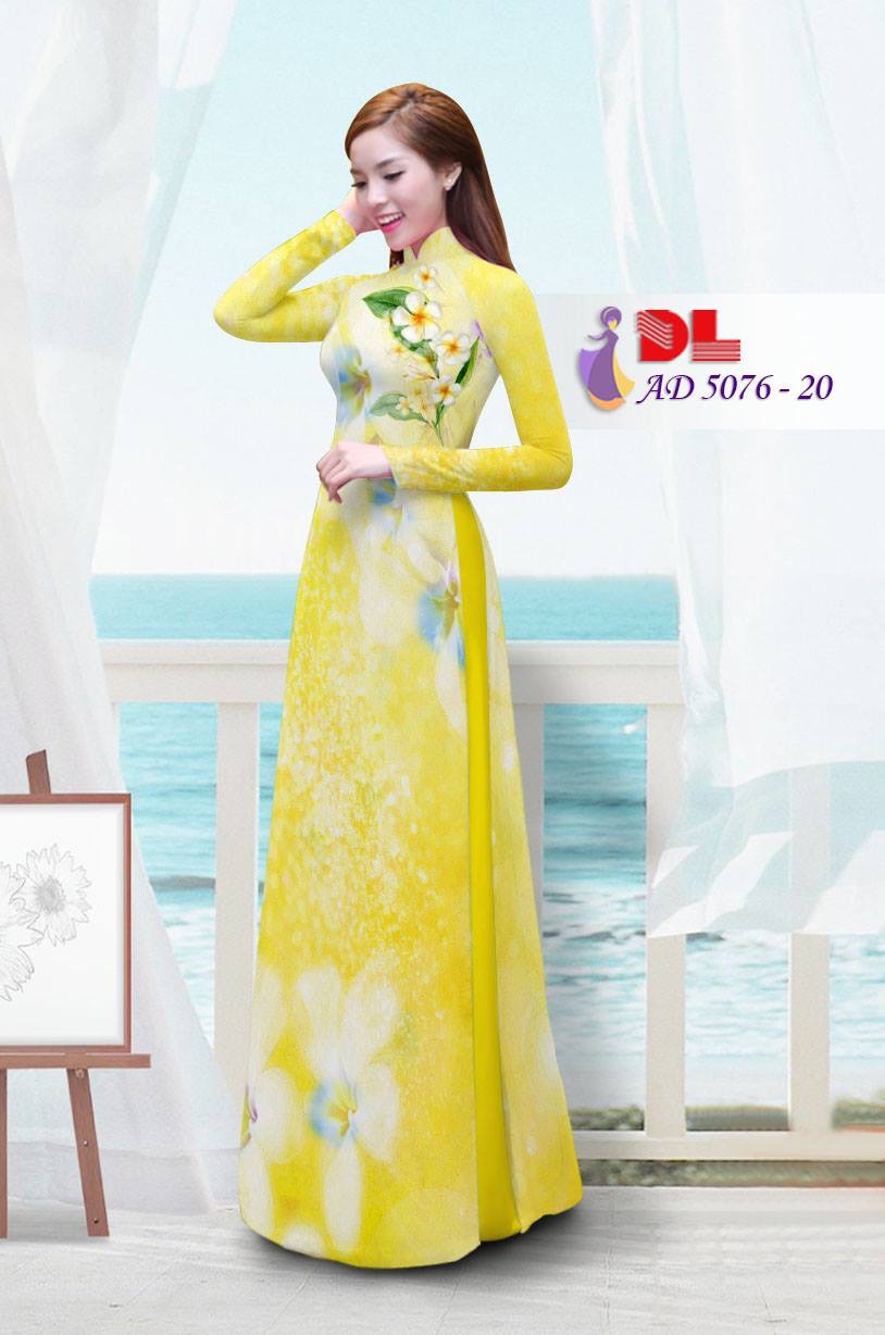 Vải áo dài hoa sứ DLAD-5076 - Ảnh 12