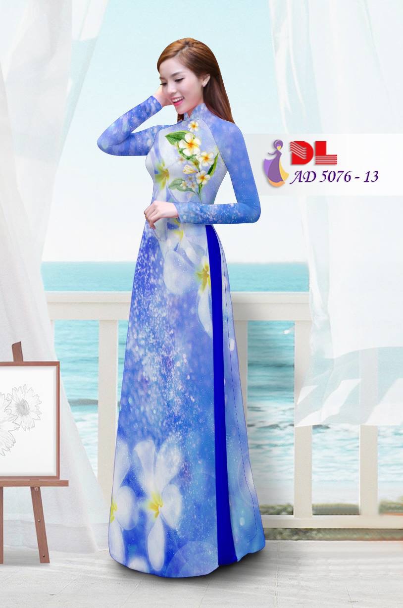 Vải áo dài hoa sứ DLAD-5076 - Ảnh 4