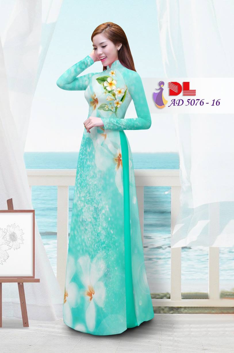 Vải áo dài hoa sứ DLAD-5076 - Ảnh 3