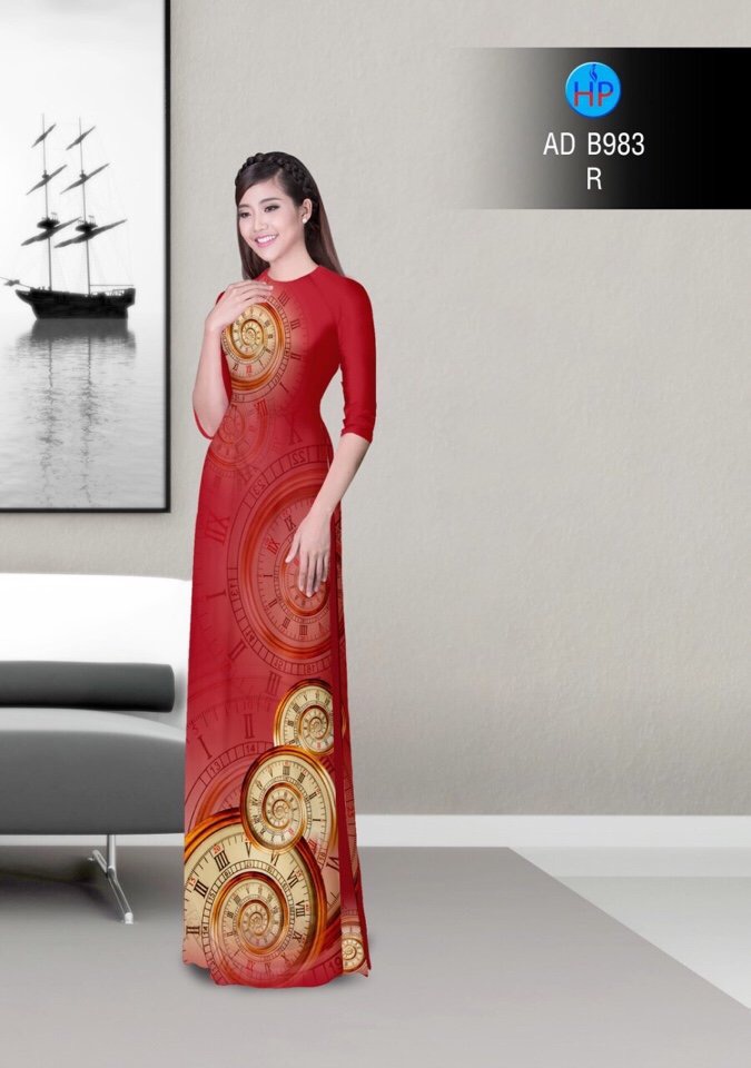 Vải áo dài hoa văn AD B983 - Ảnh 19
