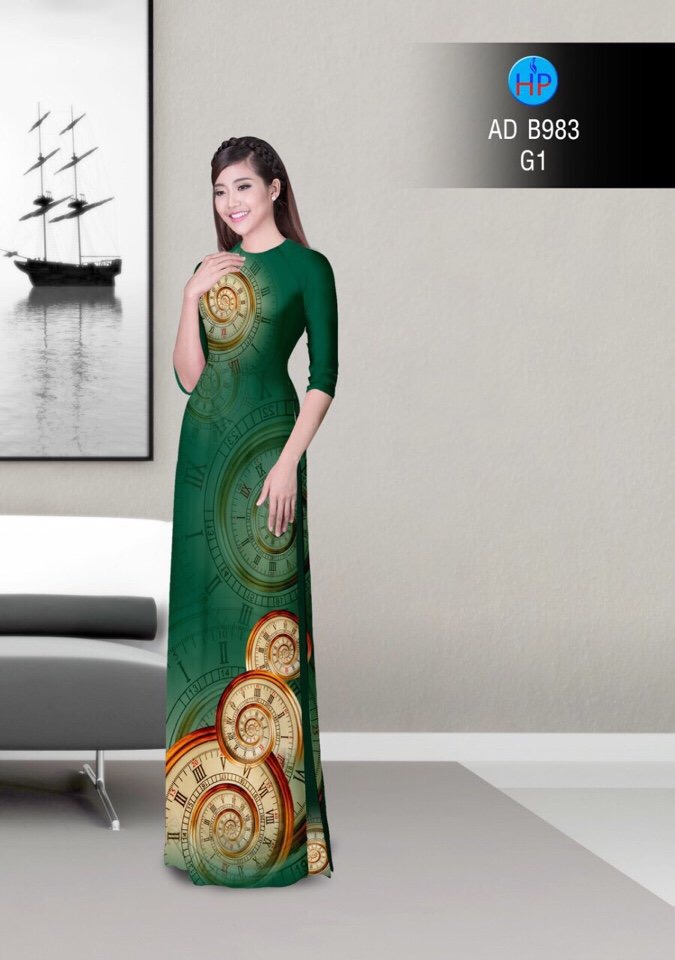 Vải áo dài hoa văn AD B983 - Ảnh 16