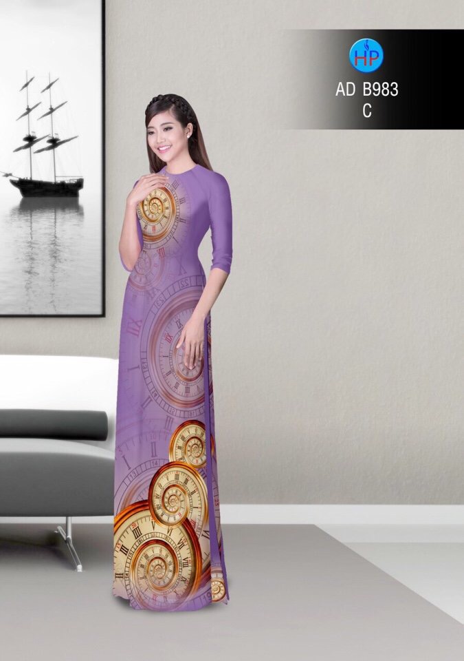 Vải áo dài hoa văn AD B983 - Ảnh 14
