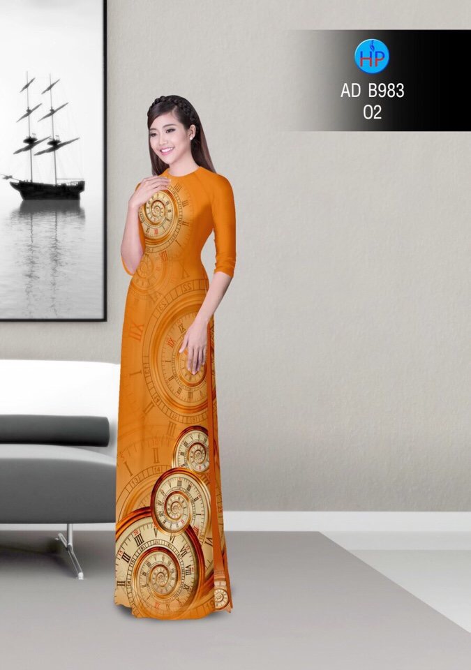 Vải áo dài hoa văn AD B983 - Ảnh 11