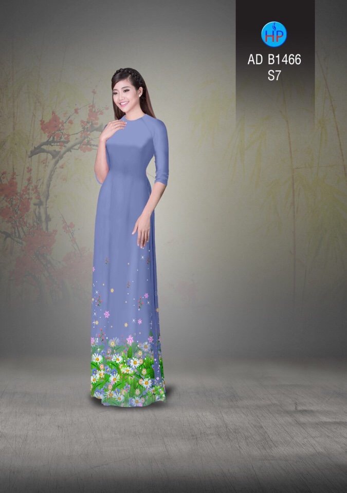 Vải áo dài hoa cúc AD B1466 - Ảnh 13