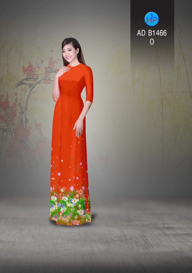 Vải áo dài hoa cúc AD B1466 - Ảnh 6