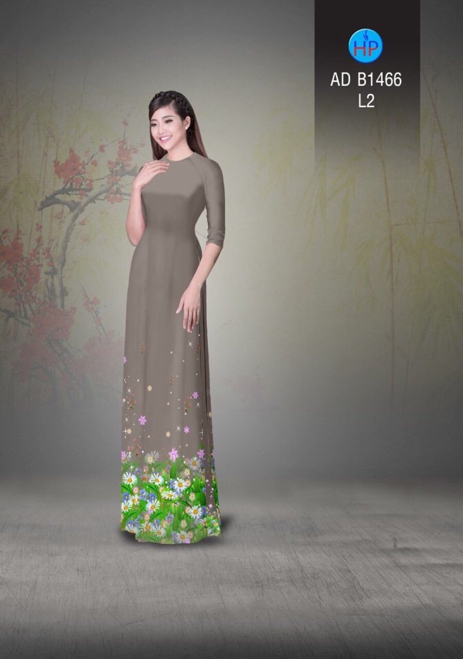 Vải áo dài hoa cúc AD B1466 - Ảnh 5