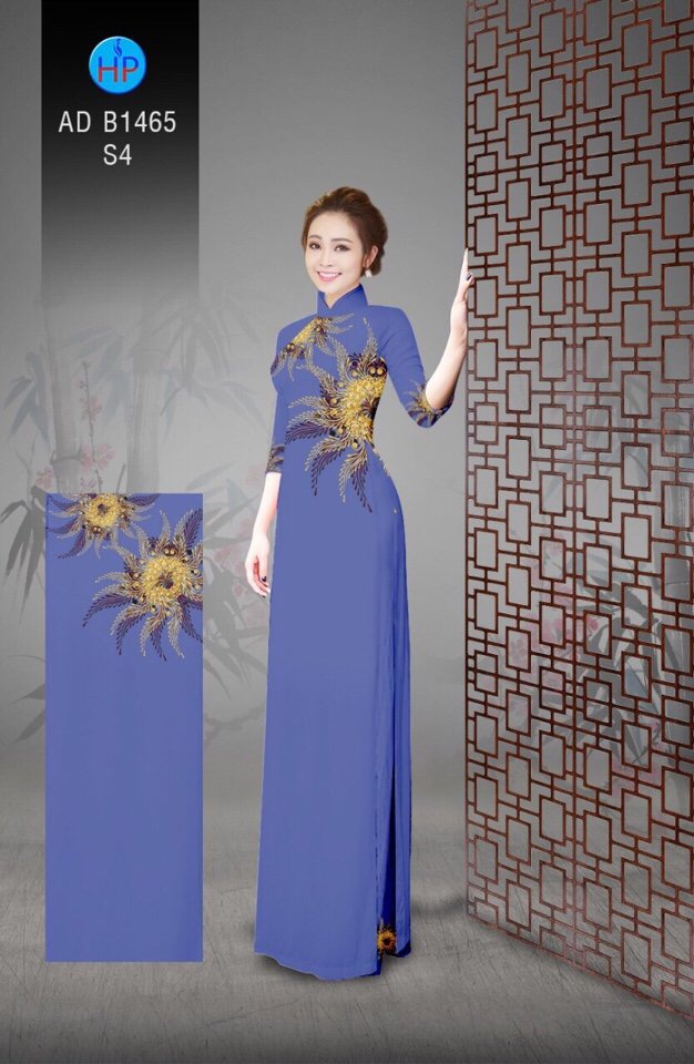 Vải áo dài hoa ngay eo AD B1465 - Ảnh 12