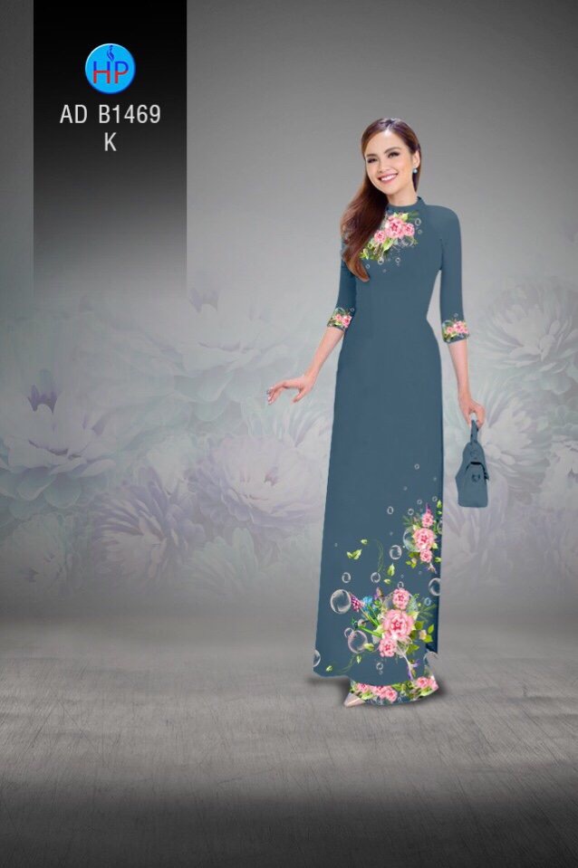 Vải áo dài hoa trên dưới AD B1469 - Ảnh 18