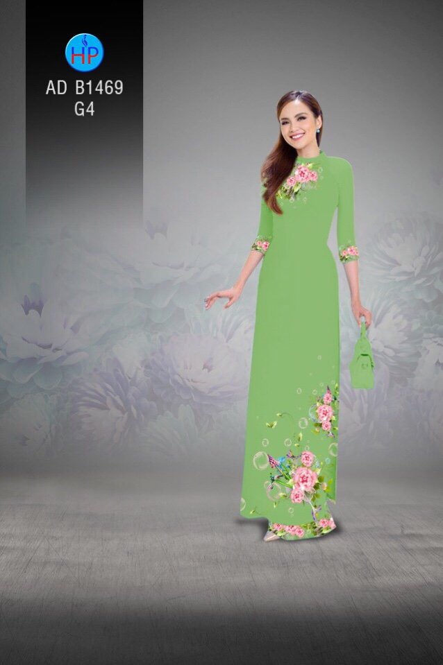Vải áo dài hoa trên dưới AD B1469 - Ảnh 16