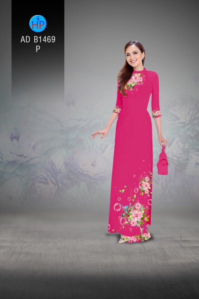 Vải áo dài hoa trên dưới AD B1469 - Ảnh 15