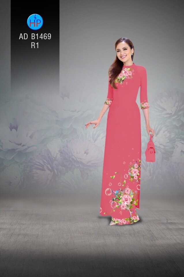 Vải áo dài hoa trên dưới AD B1469 - Ảnh 13