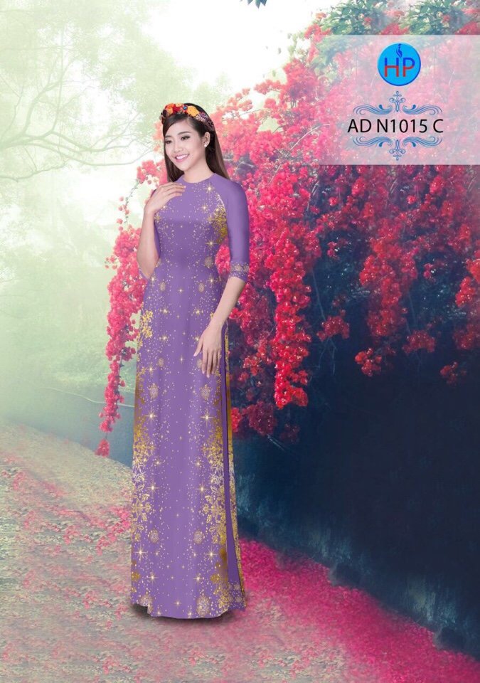 Vải áo dài hoa tuyết AD N1015 - Ảnh 14