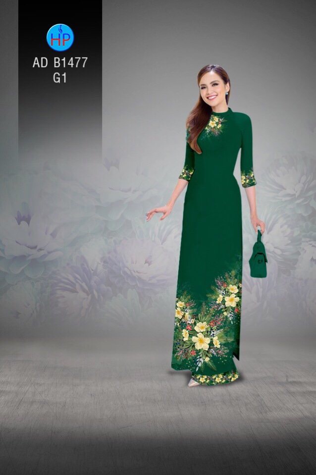 Vải áo dài hoa trên dưới AD B1477 - Ảnh 19