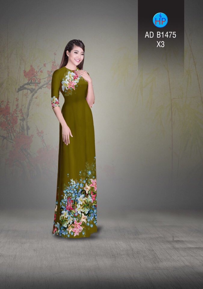 Vải áo dài hoa ly AD B1475 - Ảnh 17