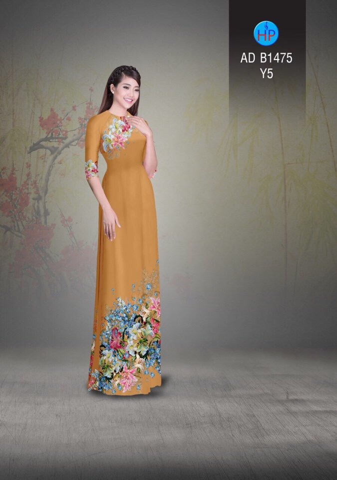Vải áo dài hoa ly AD B1475 - Ảnh 12