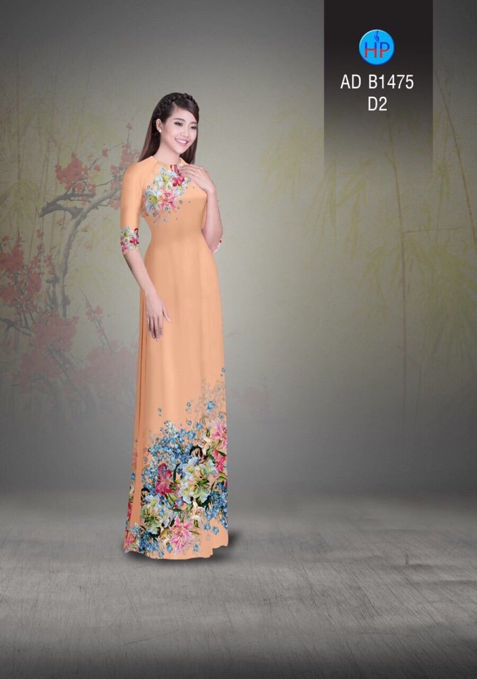 Vải áo dài hoa ly AD B1475 - Ảnh 9