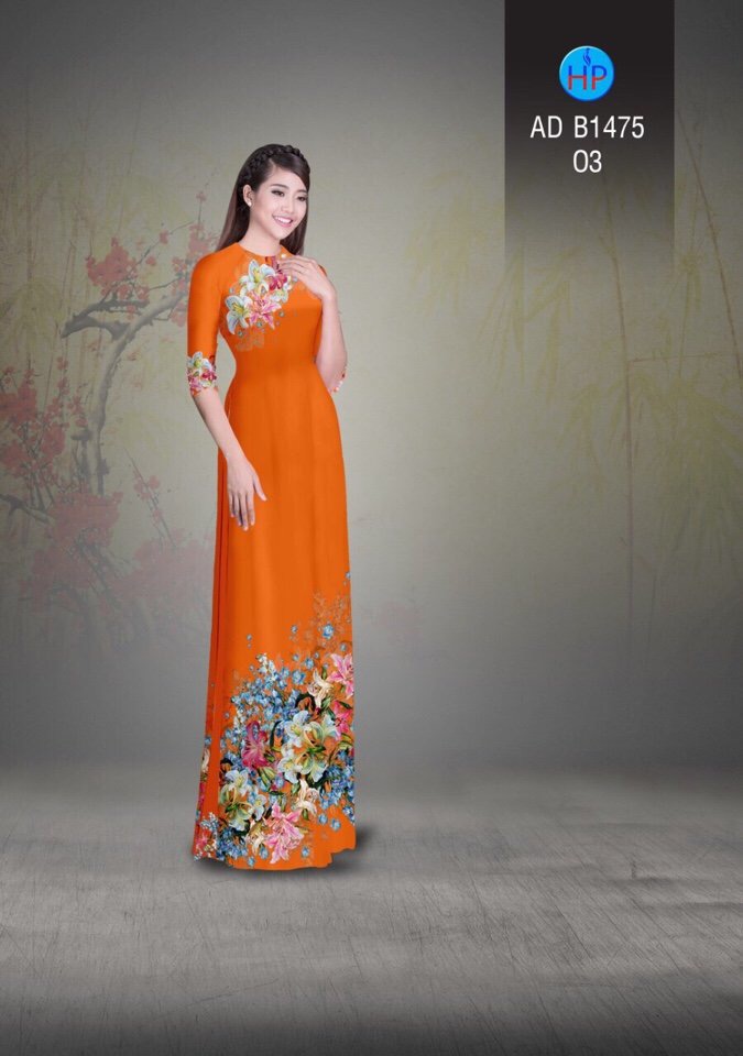 Vải áo dài hoa ly AD B1475 - Ảnh 7
