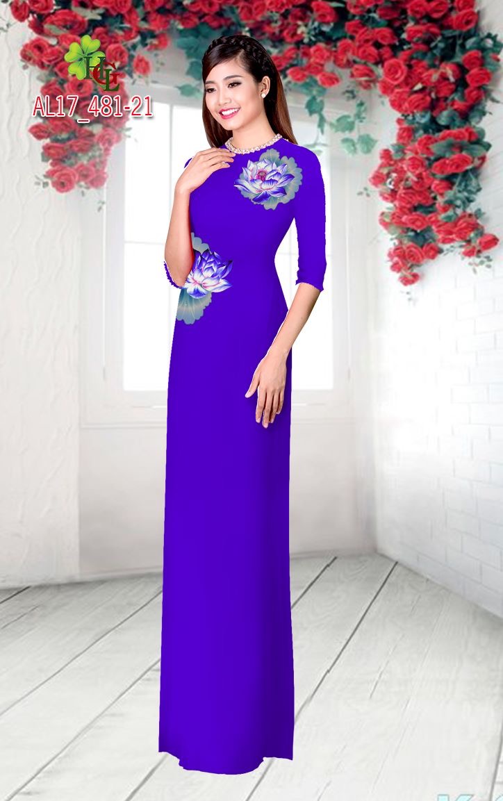Vải áo dài hoa sen AL17 - 481 - Ảnh 15