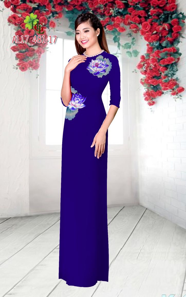 Vải áo dài hoa sen AL17 - 481 - Ảnh 4