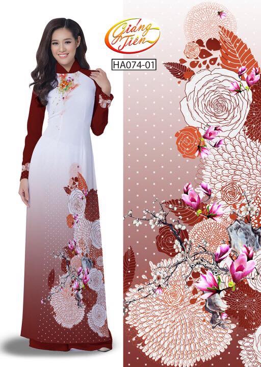 Vải áo dài lụa Thuý Nga HA074 - Ảnh 2