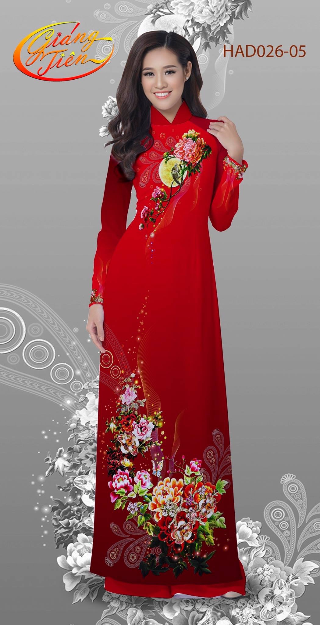 Vải áo dài lụa Thuý Nga Hoa HAD026 - Ảnh 5