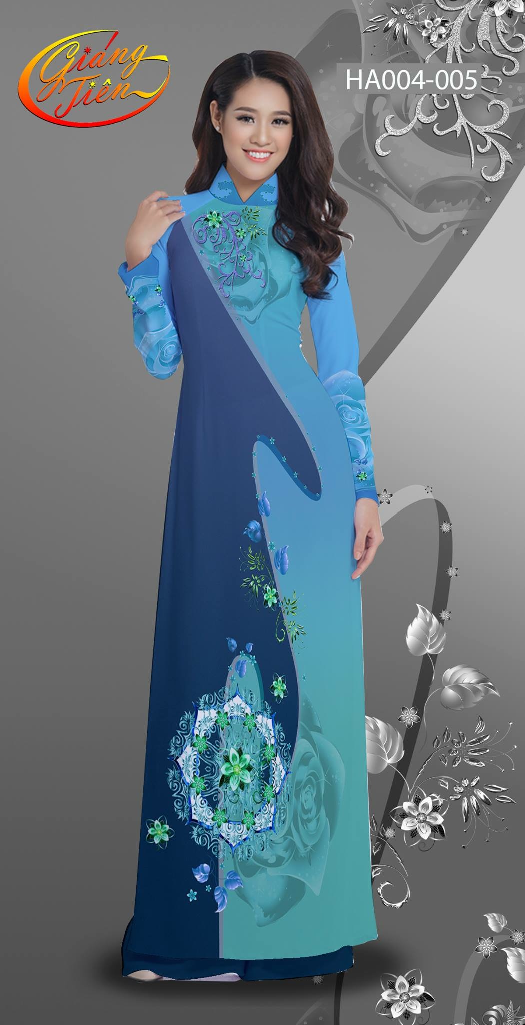 Vải áo dài lụa Thuý Nga HA004 - Ảnh 5