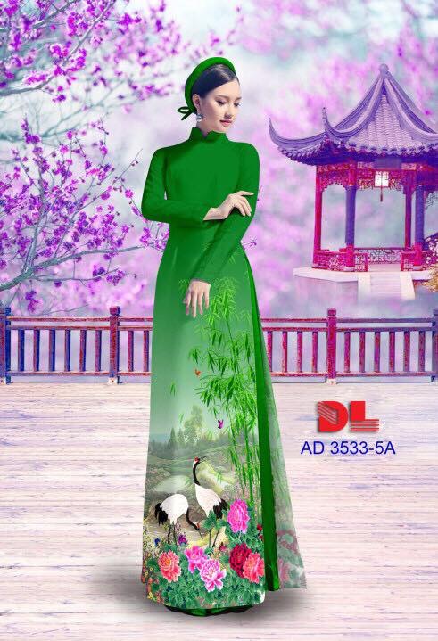 Vải áo dài hoa và hạc DLAD-3533 - Ảnh 10