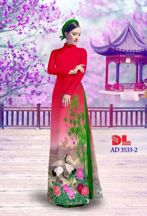 Vải áo dài hoa và hạc DLAD-3533 - Ảnh 8