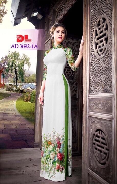 Vải áo dài hoa 3d DLAD-3692 - Ảnh 14