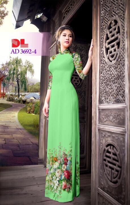 Vải áo dài hoa 3d DLAD-3692 - Ảnh 7