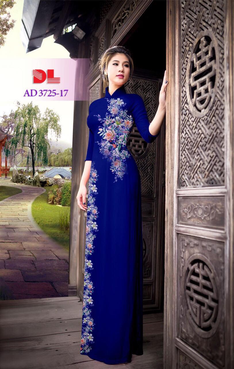 Vải áo dài hoa hồng DLAD-3725 - Ảnh 10