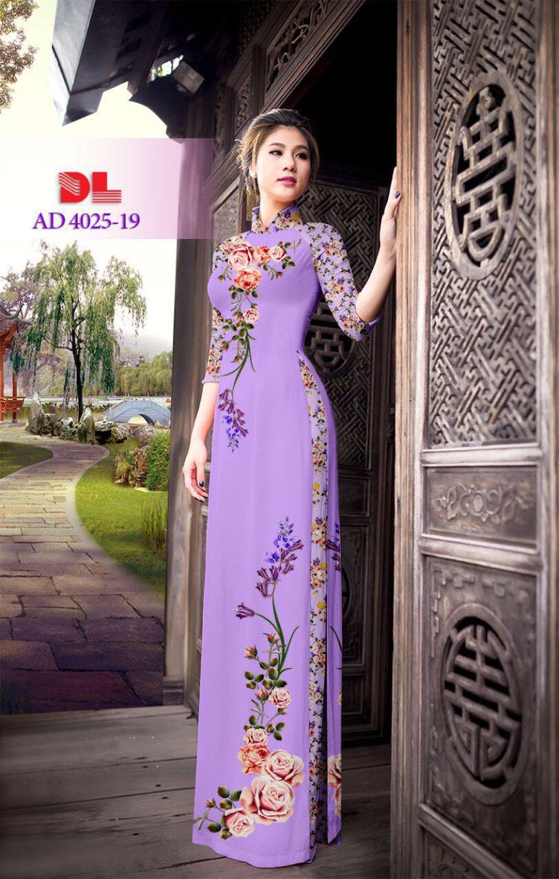Vải áo dài hoa trên dưới DLAD-4025 - Ảnh 17
