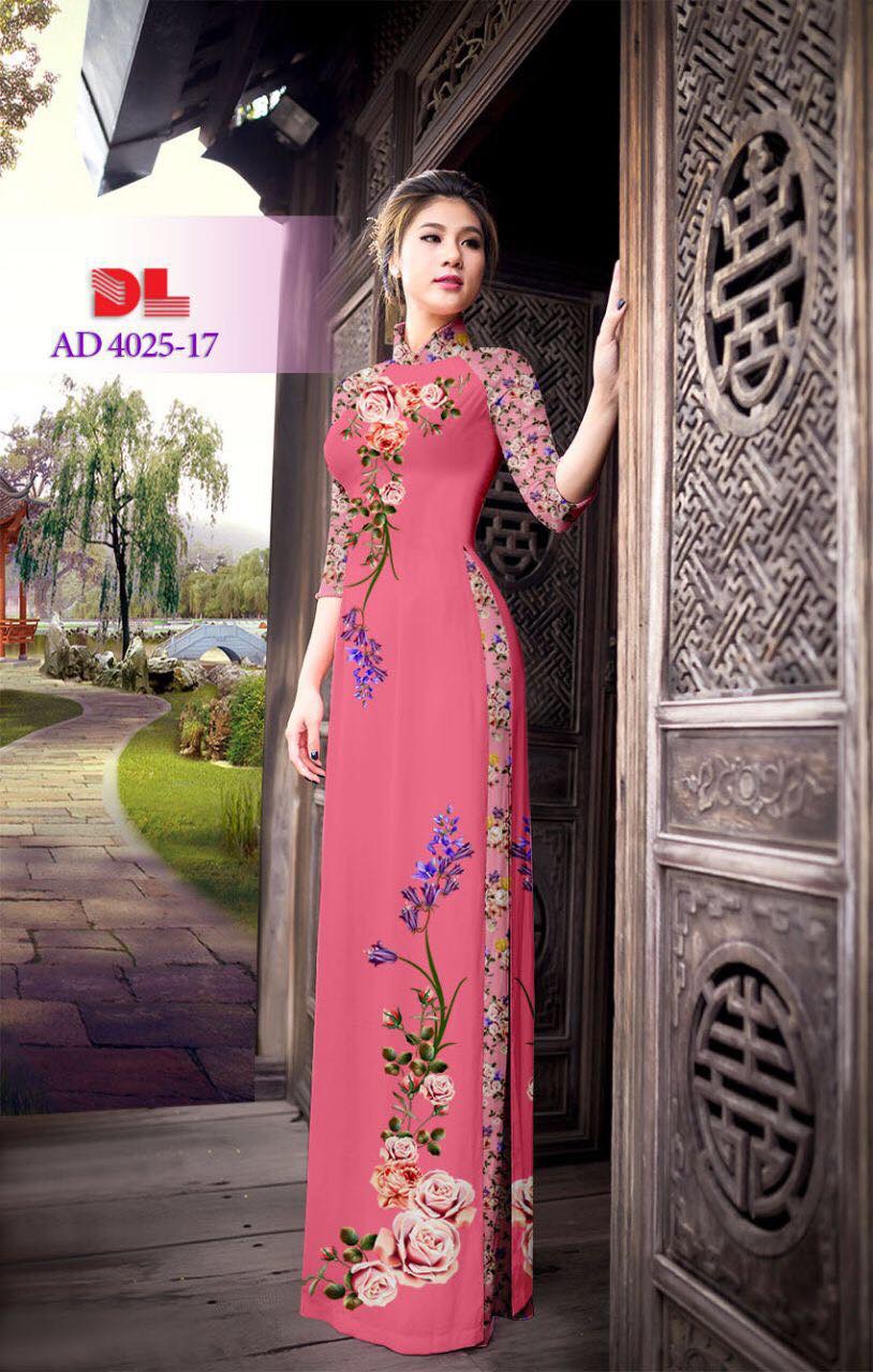 Vải áo dài hoa trên dưới DLAD-4025 - Ảnh 16