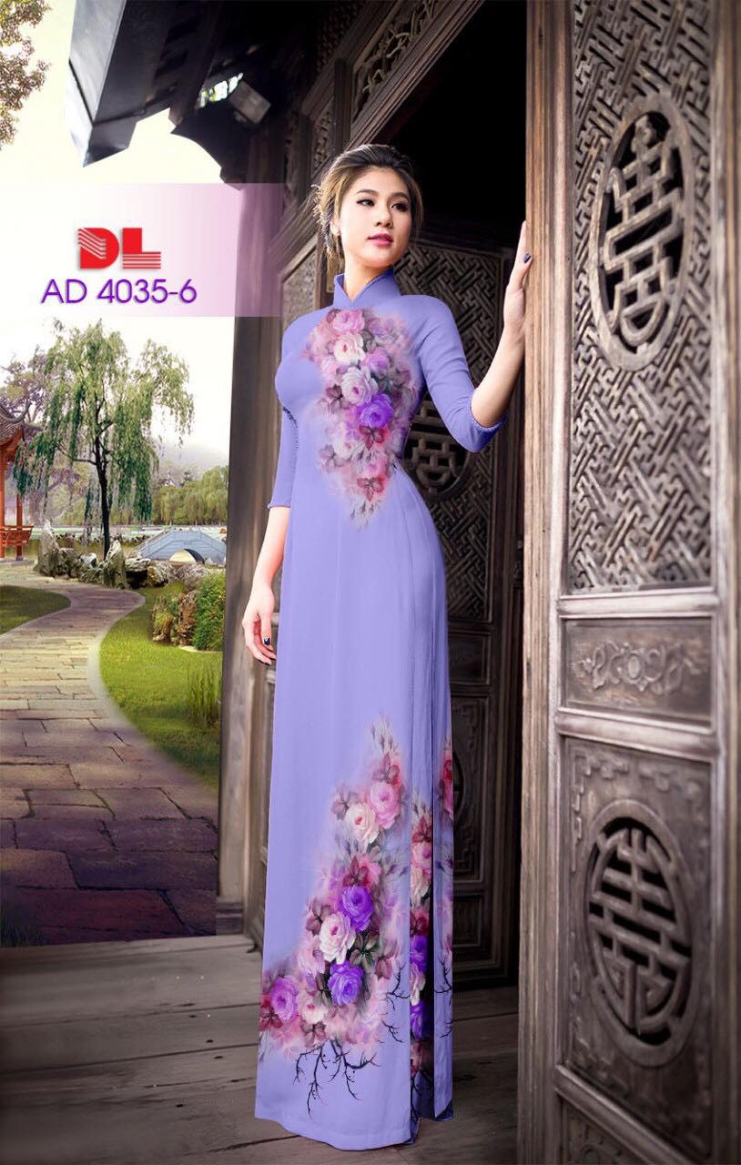 Vải áo dài hoa trên dưới DLAD-4035 - Ảnh 22