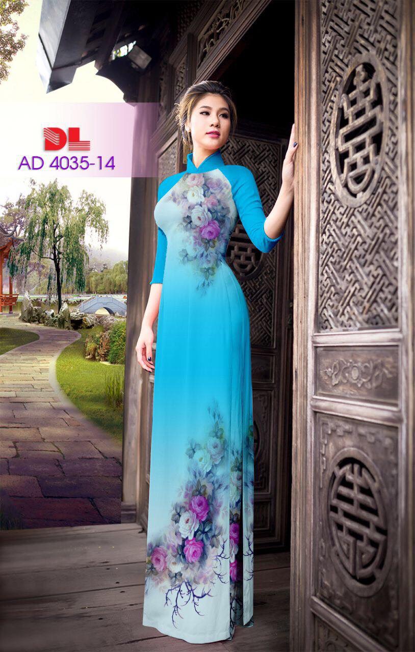 Vải áo dài hoa trên dưới DLAD-4035 - Ảnh 17