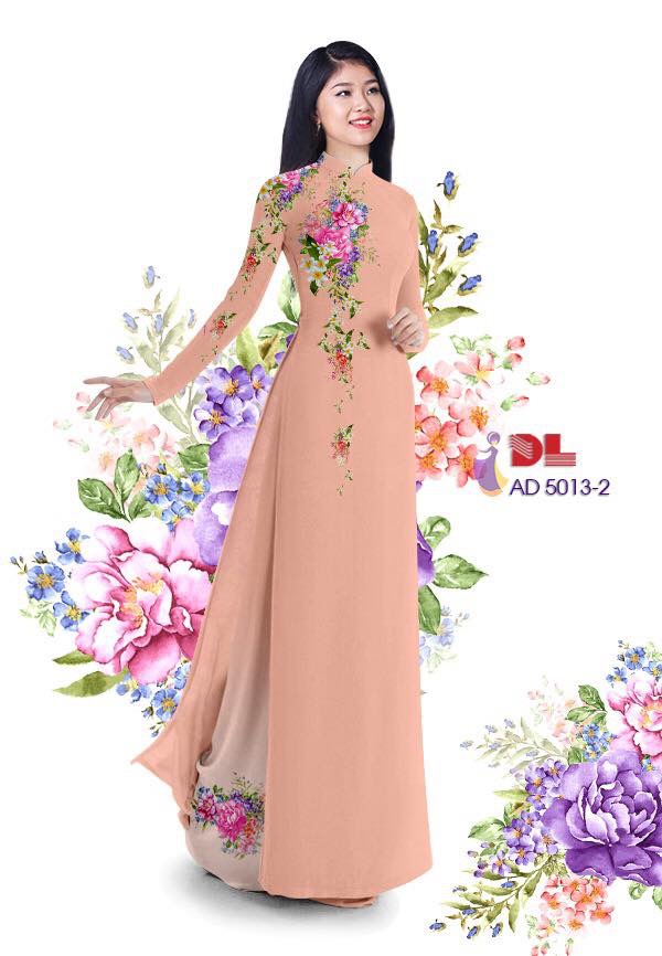 Vải áo dài hoa 3d DLAD-5013 - Ảnh 30