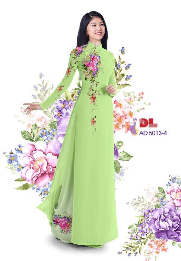 Vải áo dài hoa 3d DLAD-5013 - Ảnh 26