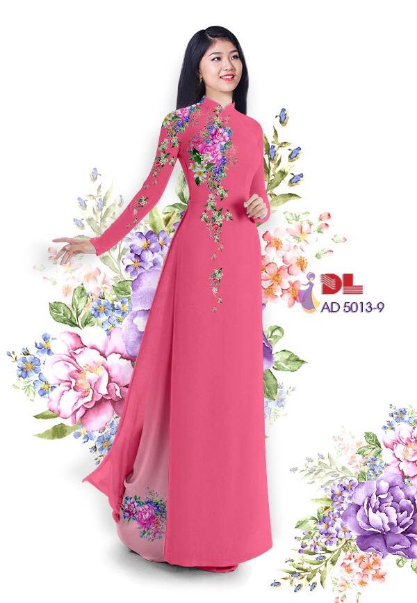 Vải áo dài hoa 3d DLAD-5013 - Ảnh 21