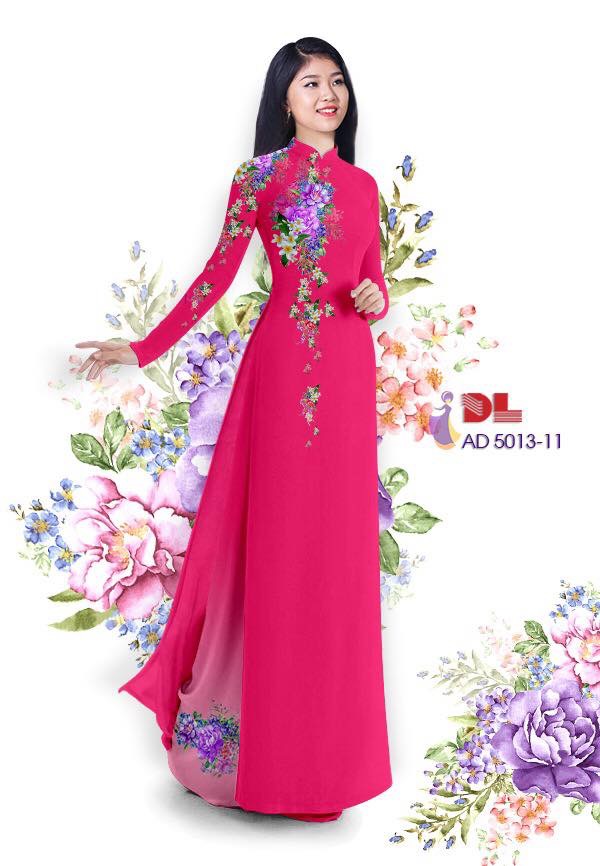 Vải áo dài hoa 3d DLAD-5013 - Ảnh 19