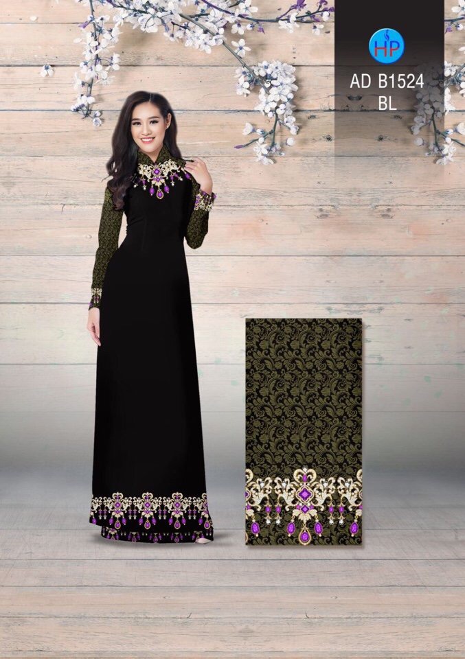 Vải áo dài hoa văn AD B1524 - Ảnh 17