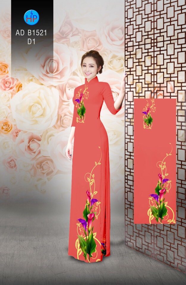 Vải áo dài hoa loa kèn AD B1521 - Ảnh 19