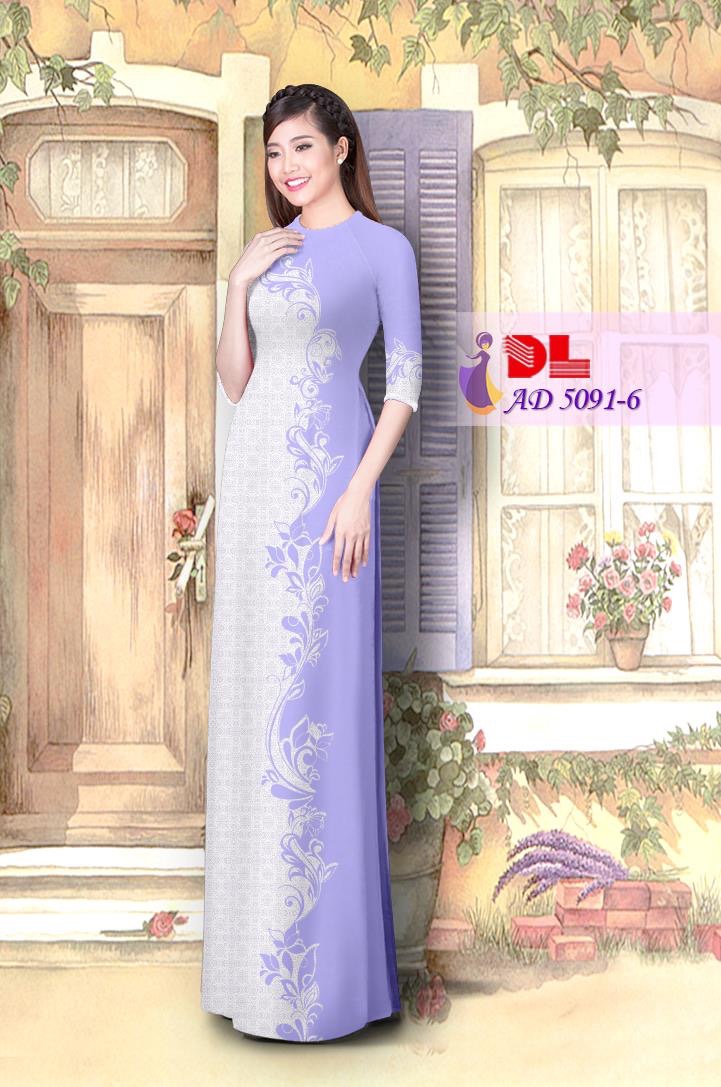 Vải áo dài lập thể-hoa văn DLAD-5091 - Ảnh 12