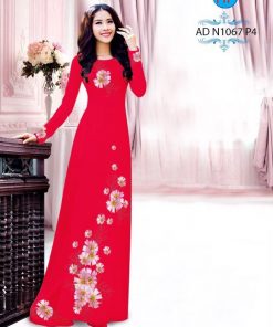 Alternative view of Vải áo dài hoa sao nháy AD N1067