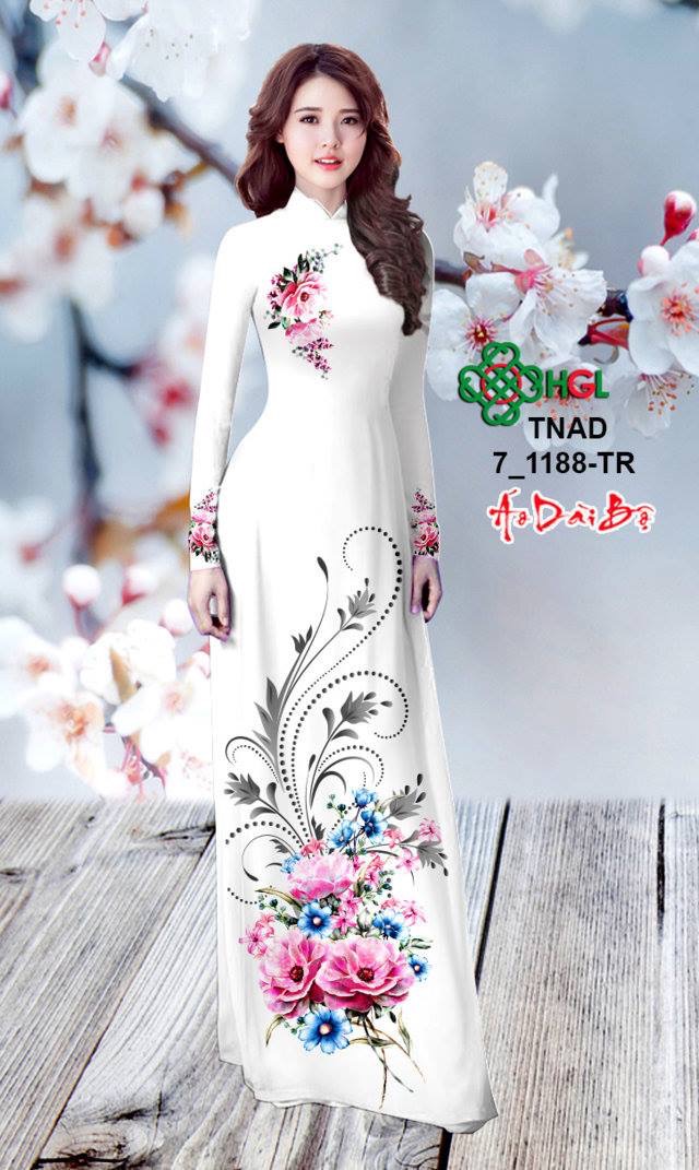 Vải áo dài hoa trên dưới TNAD 7-1188 - Ảnh 4