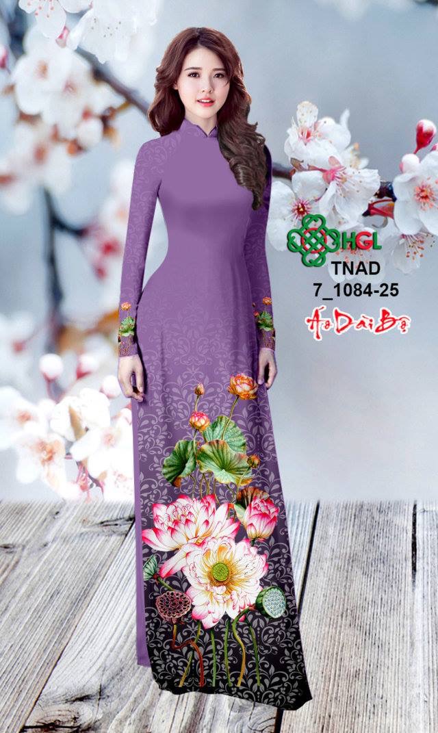 Vải áo dài hoa sen TNAD 7-1084 - Ảnh 14
