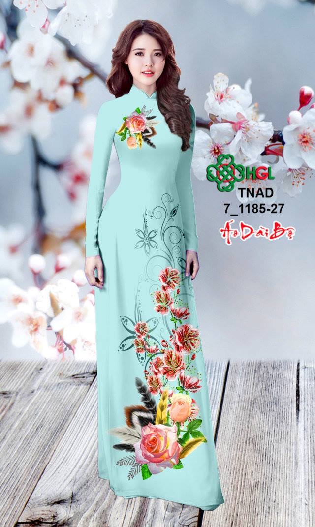 Vải áo dài hoa hồng TNAD 7-1185 - Ảnh 16