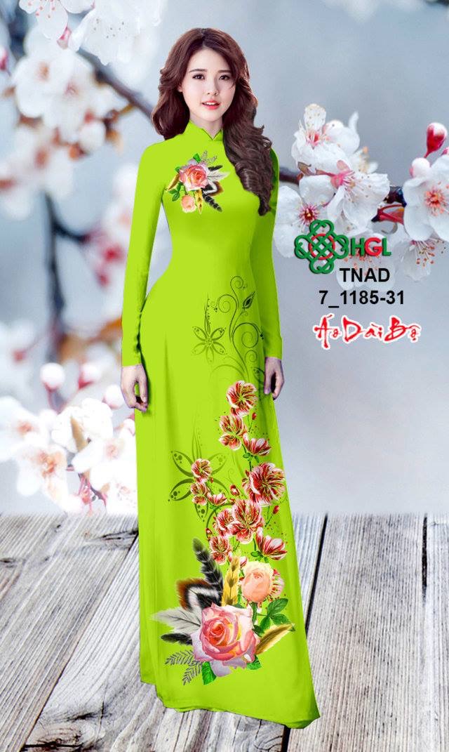 Vải áo dài hoa hồng TNAD 7-1185 - Ảnh 15